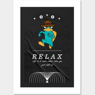 perry the platypus relax 02 Posters and Art